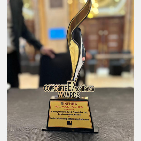 Gera Commerzone, Kharadi wins the "Excellence in biophilic design & nature integration" at the iNFHRA’s Corporate Excellence Conference & Awards